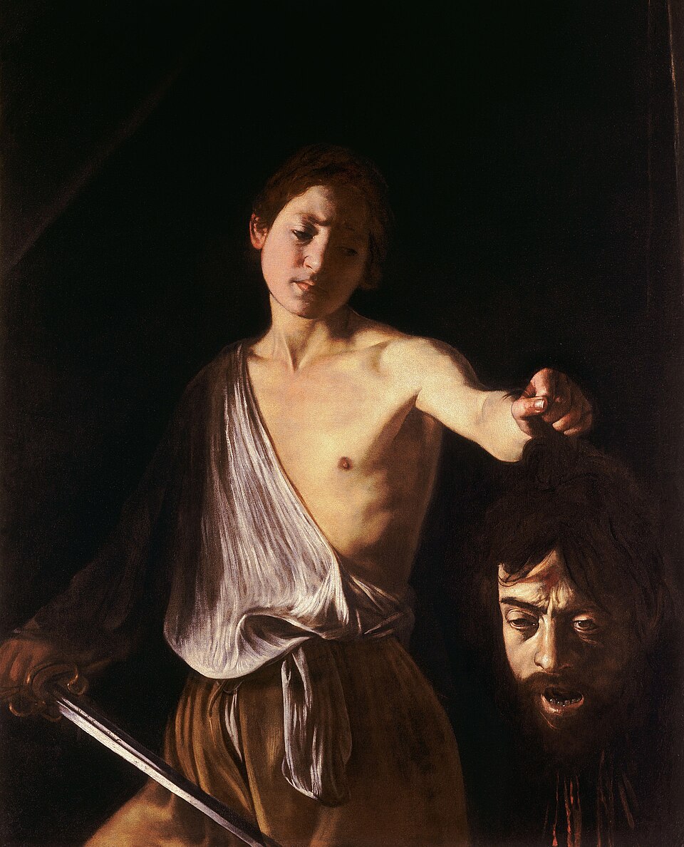 미켈란젤로 메리시 다 카라바조, 다윗과 골리앗(Davide con la testa di Golia), 1610년 무렵, 유화, 로마 보르게세 미술관 소장