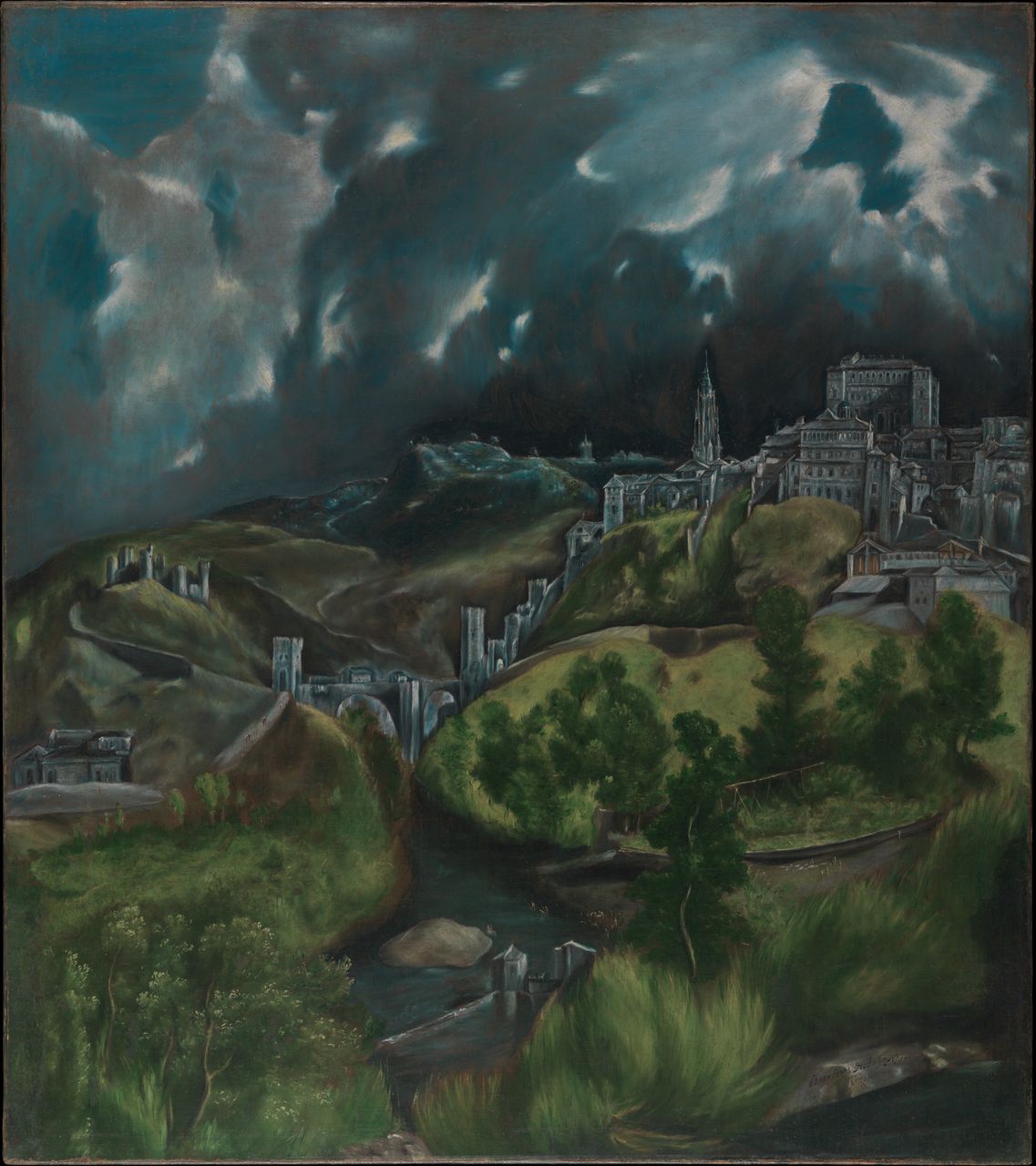 엘 그레코, 톨레도 풍경(View of Toledo), 1599~1600년경, 유화, 뉴욕 메트로폴리탄 미술관 소장