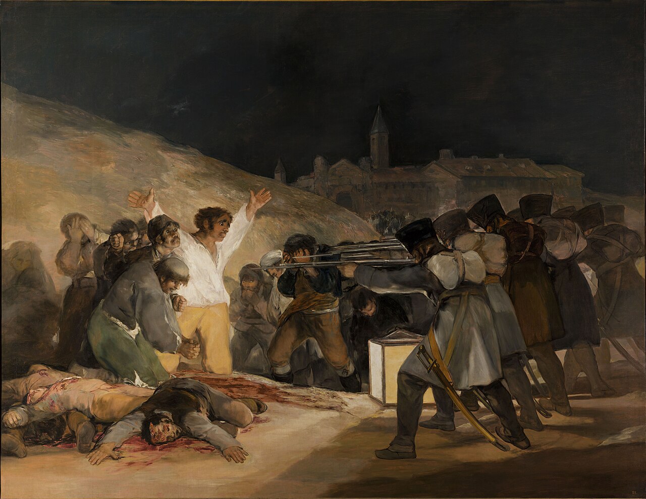 프란시스코 고야, 1808년 5월 3일(El tres de mayo de 1808 en Madrid), 1814년, 유화, 마드리드 프라도 미술관 소장