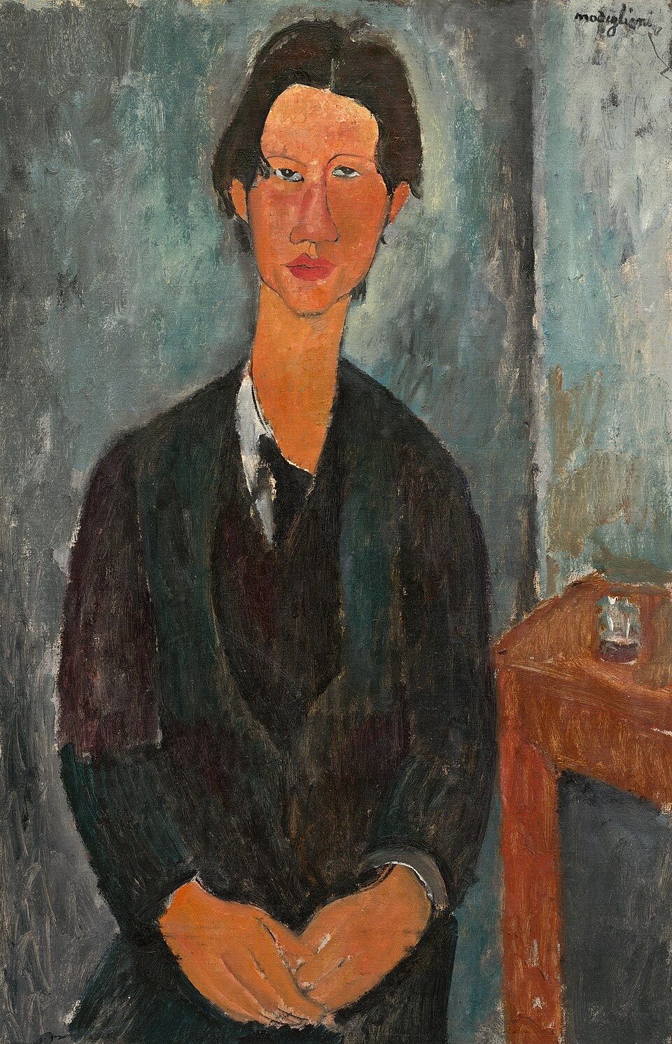 아메데오 모딜리아니, 샤임 수틴(Chaim Soutine), 1917, 유화, 워싱턴 내셔널 갤러리 소장