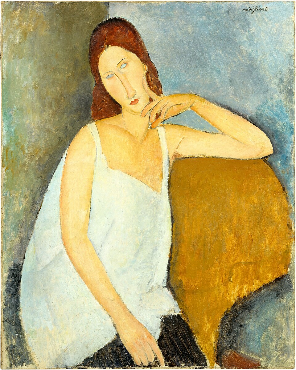 아메데오 모딜리아니, 잔 에뷔테른(Jeanne Hébuterne), 1919, 유화, 뉴욕 메트로폴리탄 미술관 소장