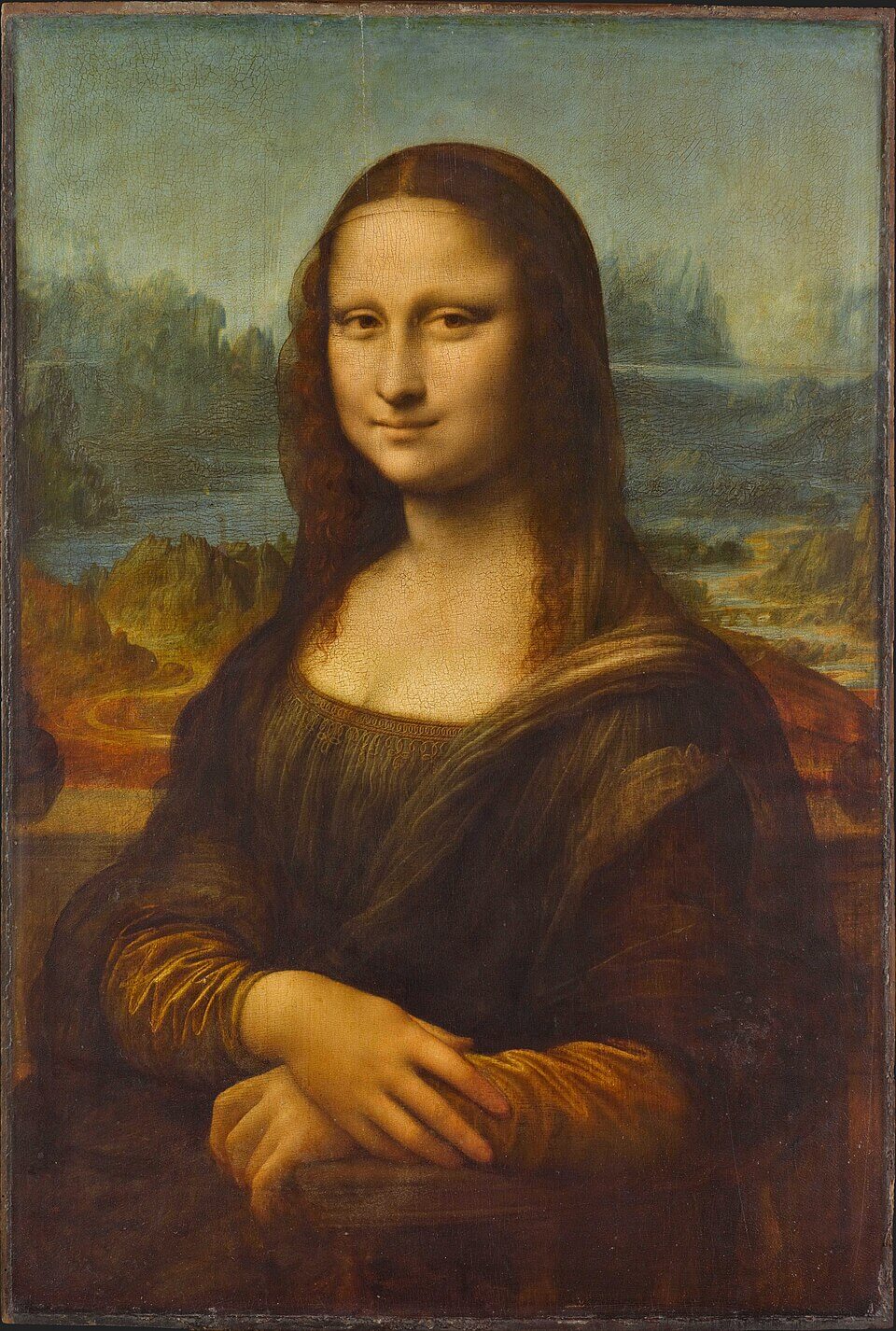 레오나르도 다 빈치, 모나리자(Mona Lisa), 약 1503~1519, 패널에 유채, 루브르 박물관 소장